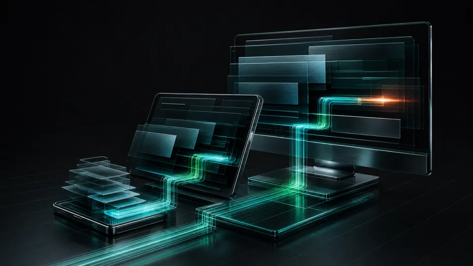 Precision interface composition for a fast business website